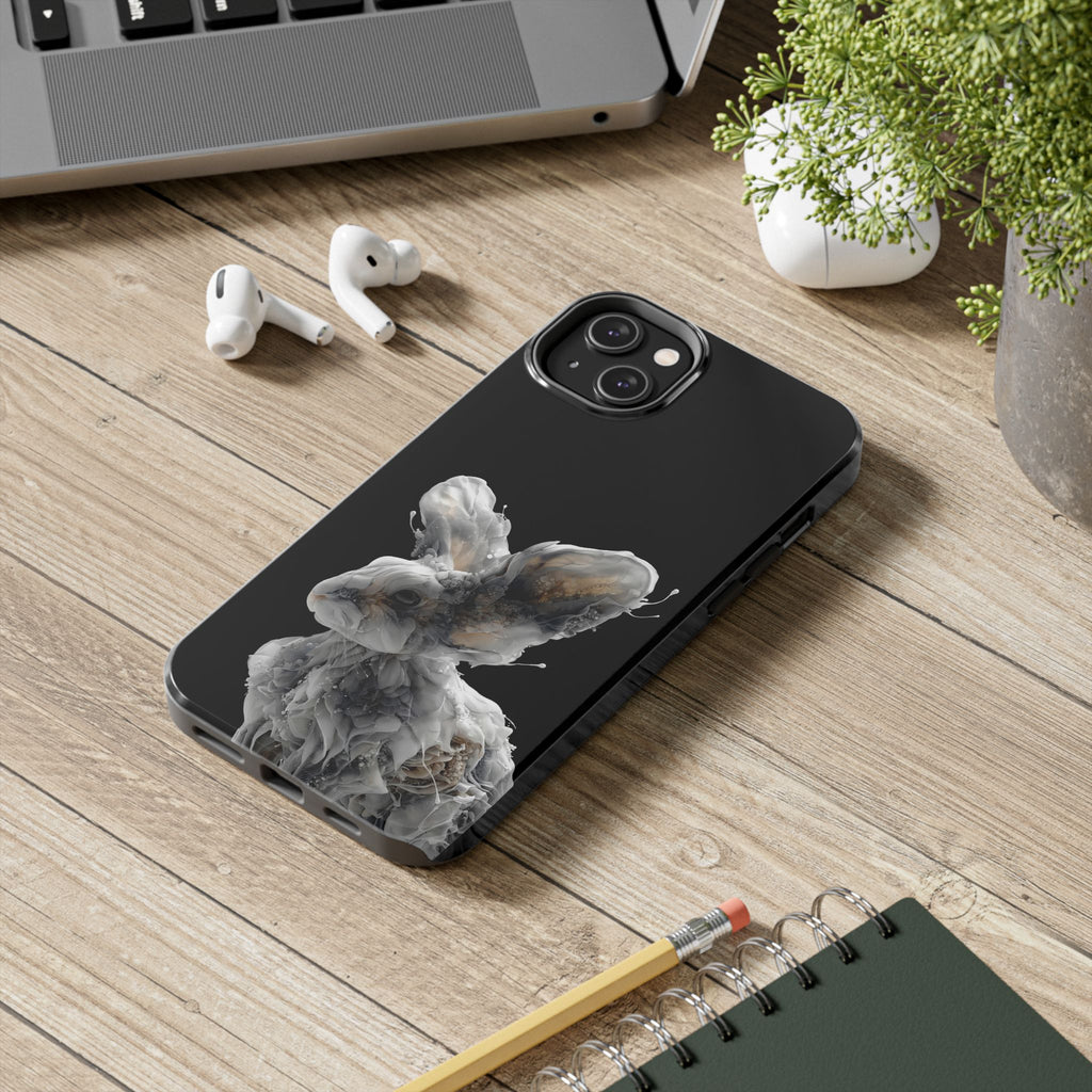 Ethereal Echo: Sculpted Fractal Hare | Tough Phone Case