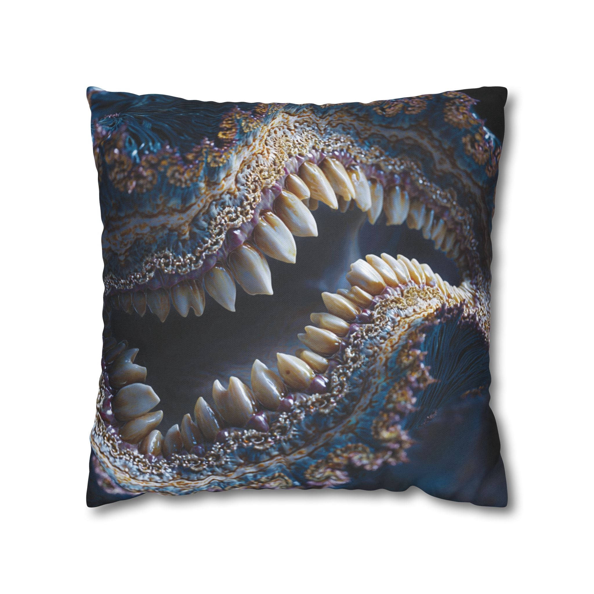 Abyssal Bite Spun Polyester Square Pillowcase
