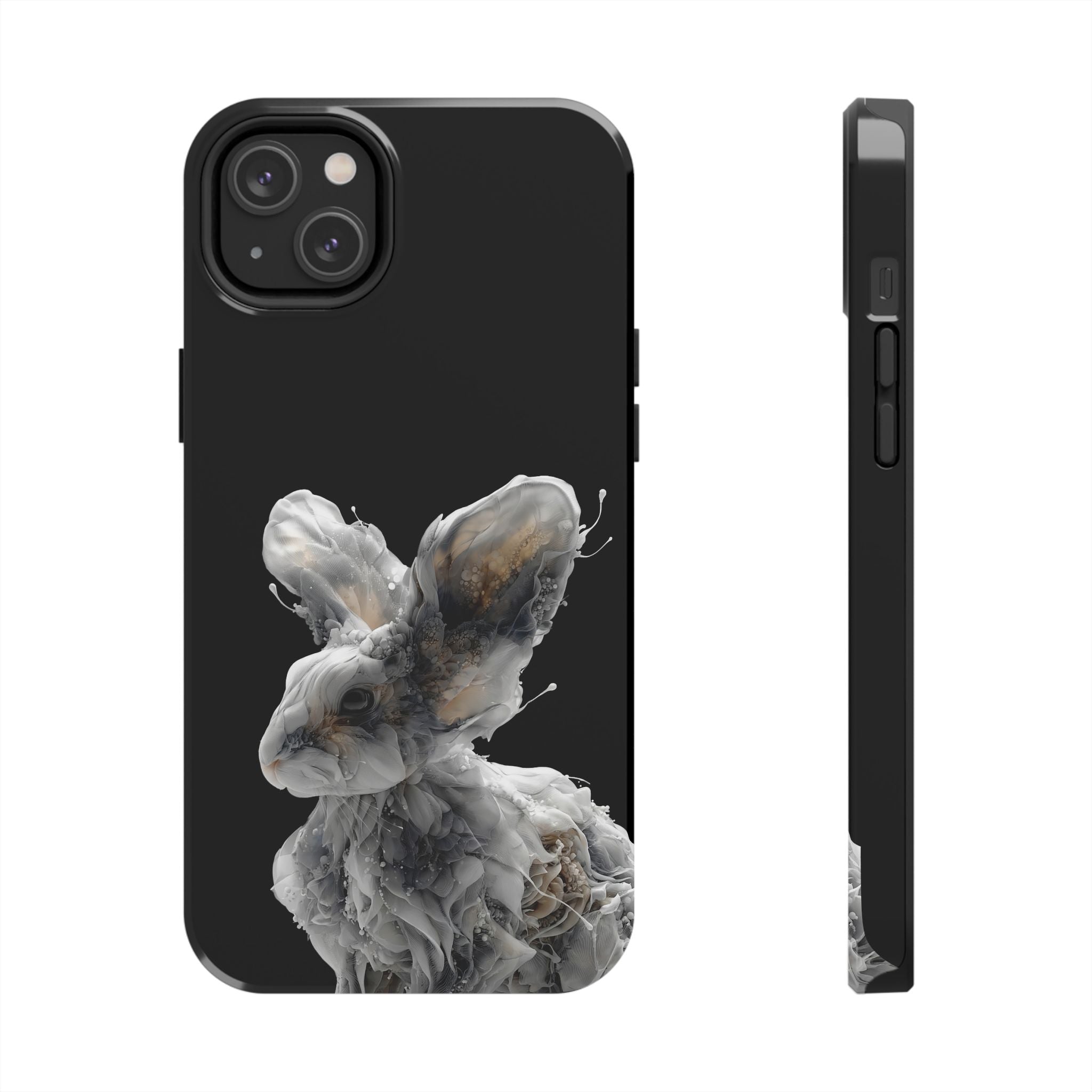 Ethereal Echo: Sculpted Fractal Hare | Tough Phone Case