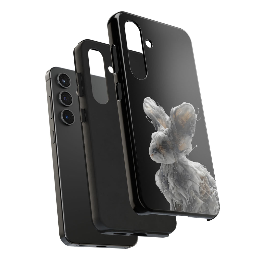 Ethereal Echo: Sculpted Fractal Hare | Tough Phone Case