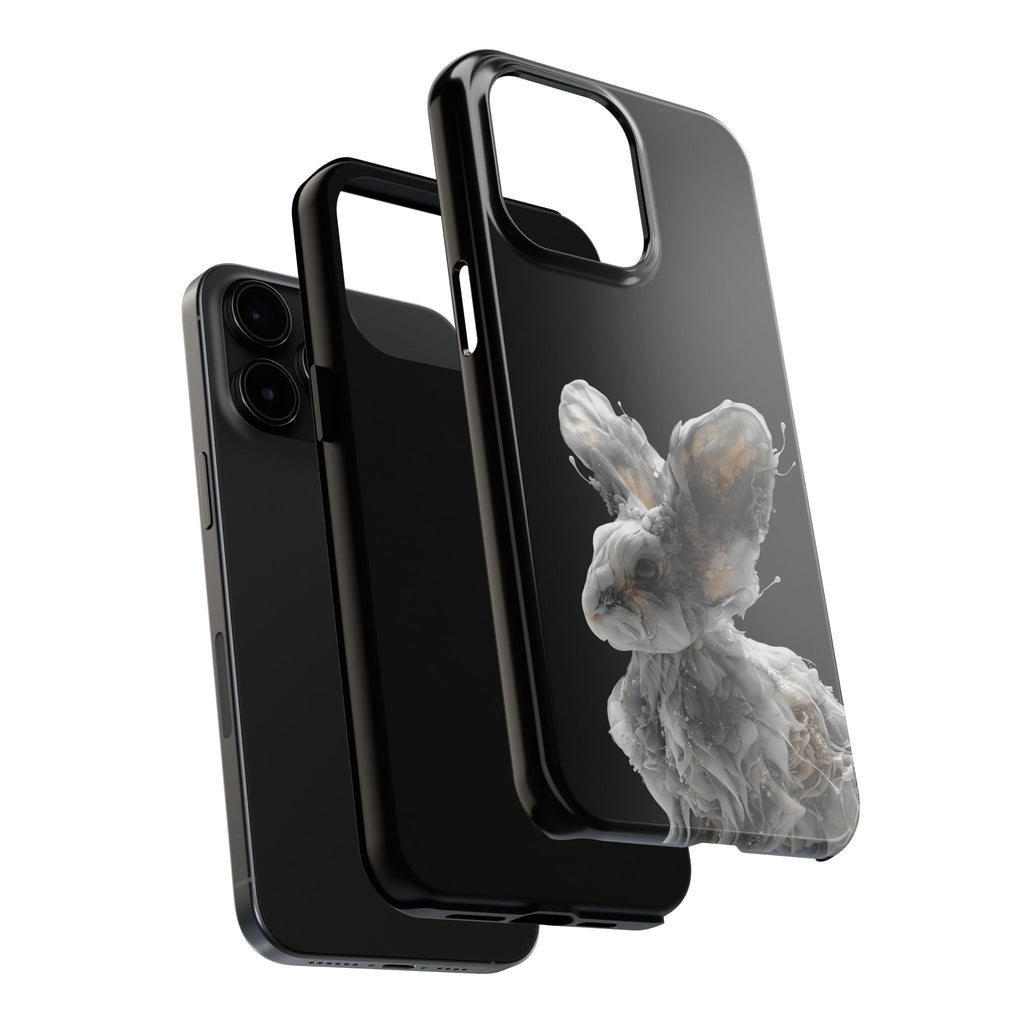 Ethereal Echo: Sculpted Fractal Hare | Tough Phone Case