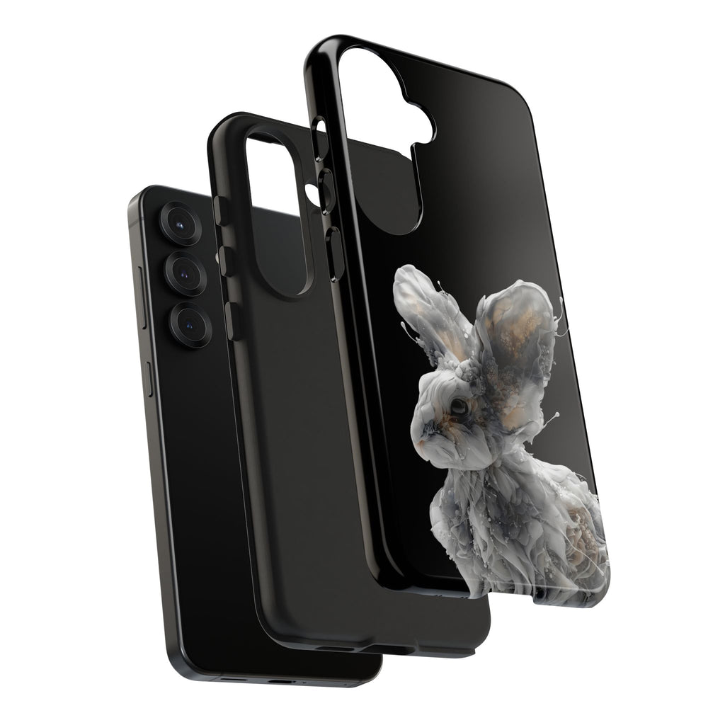 Ethereal Echo: Sculpted Fractal Hare | Tough Phone Case