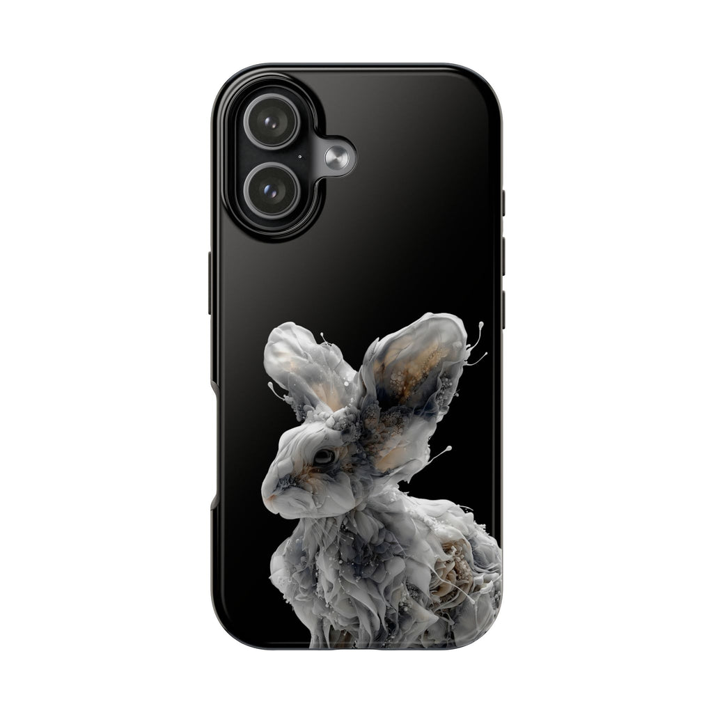 Ethereal Echo: Sculpted Fractal Hare | Tough Phone Case