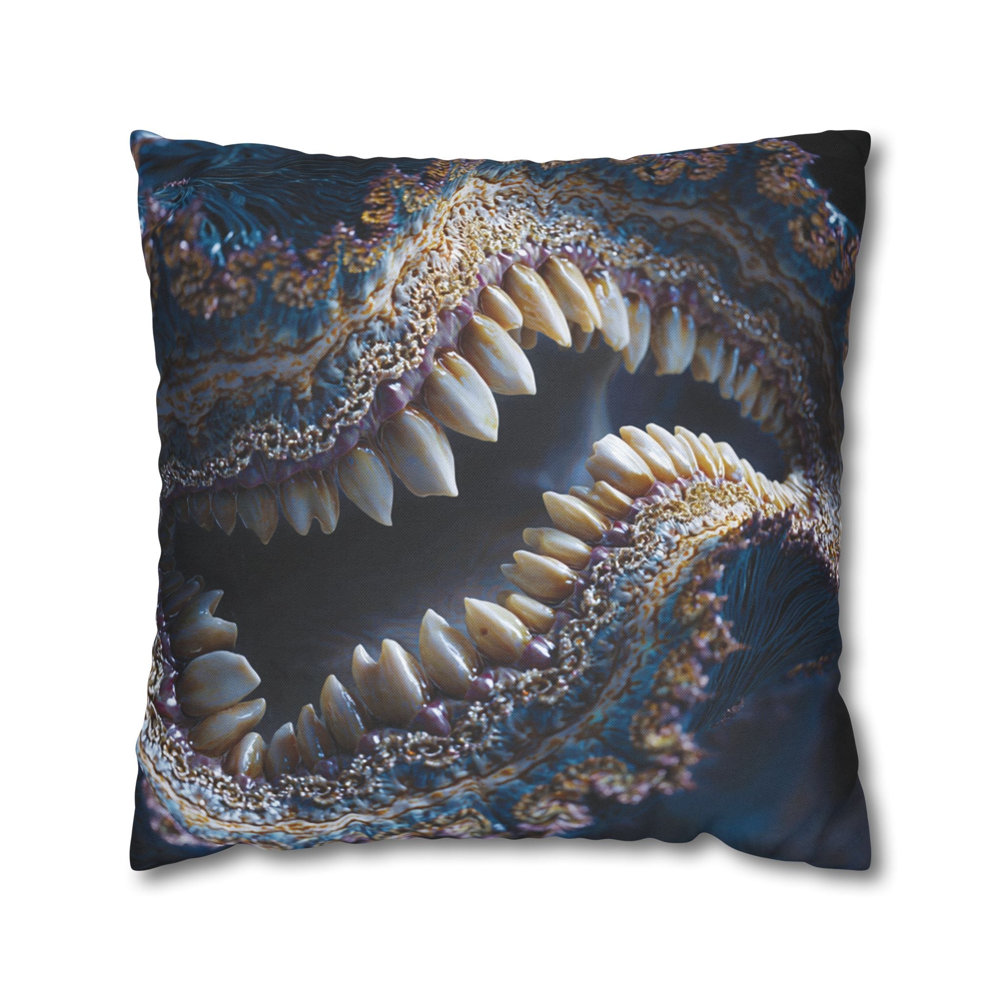 Abyssal Bite Spun Polyester Square Pillowcase