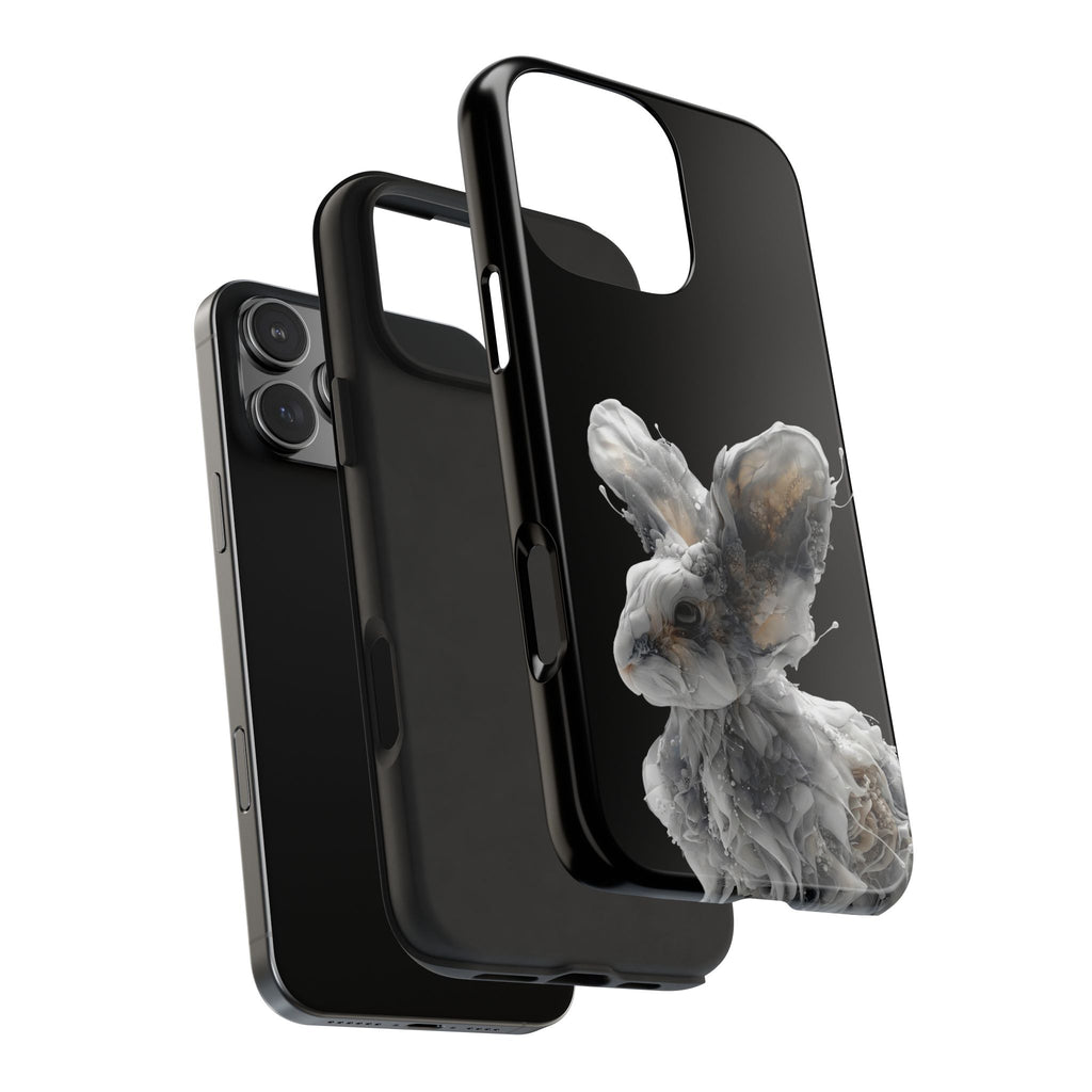 Ethereal Echo: Sculpted Fractal Hare | Tough Phone Case
