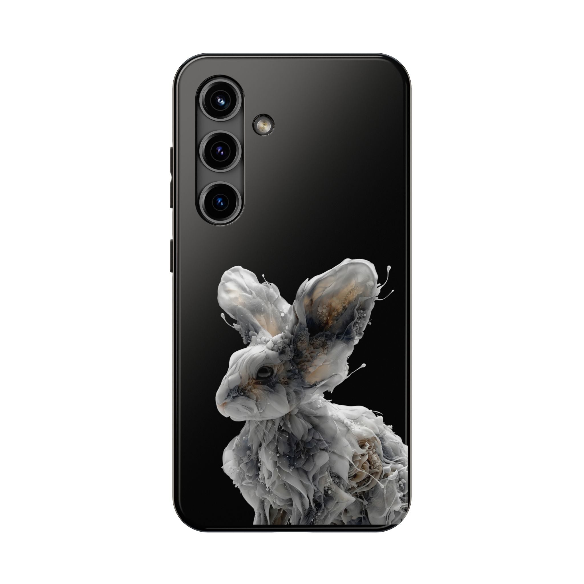 Ethereal Echo: Sculpted Fractal Hare | Tough Phone Case