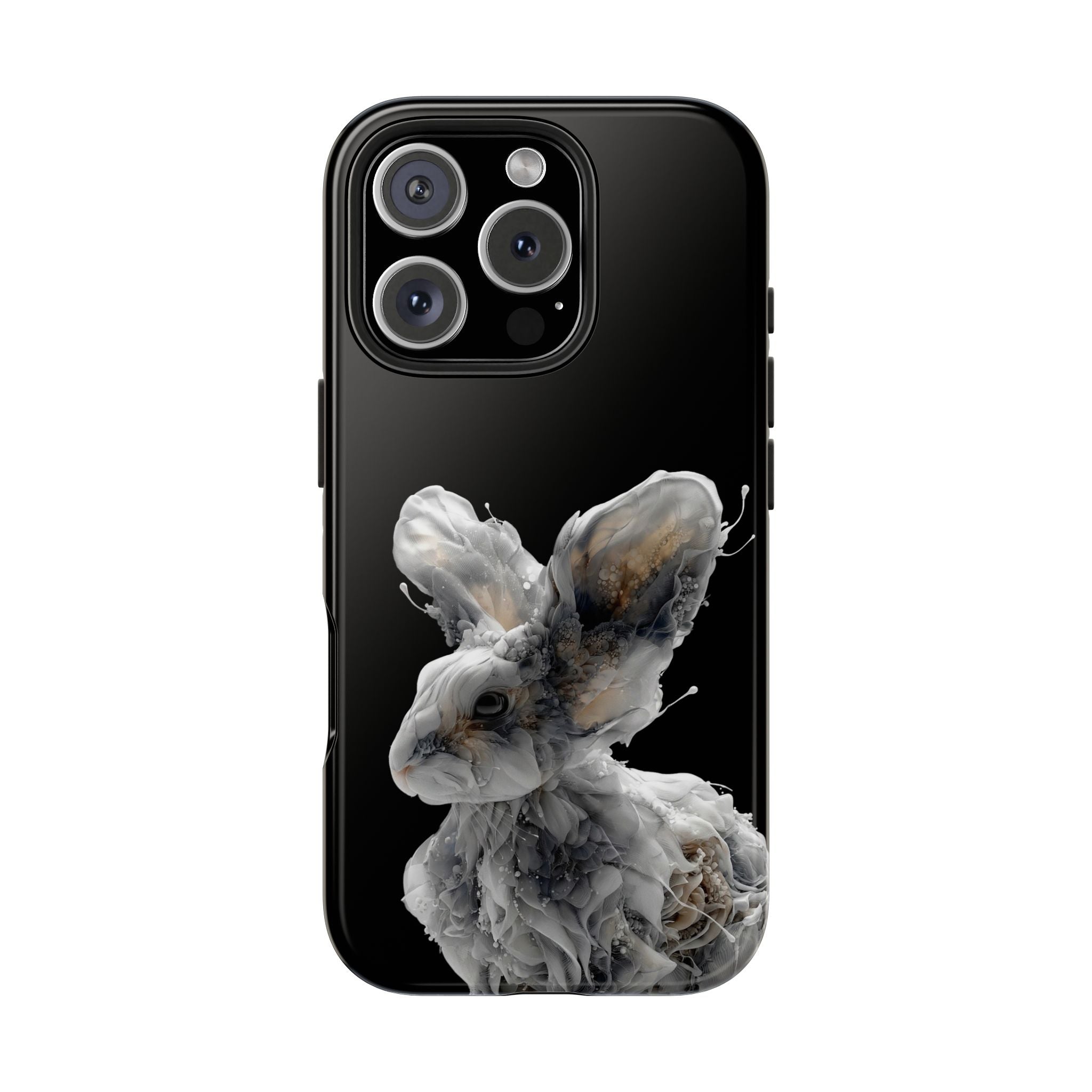 Ethereal Echo: Sculpted Fractal Hare | Tough Phone Case