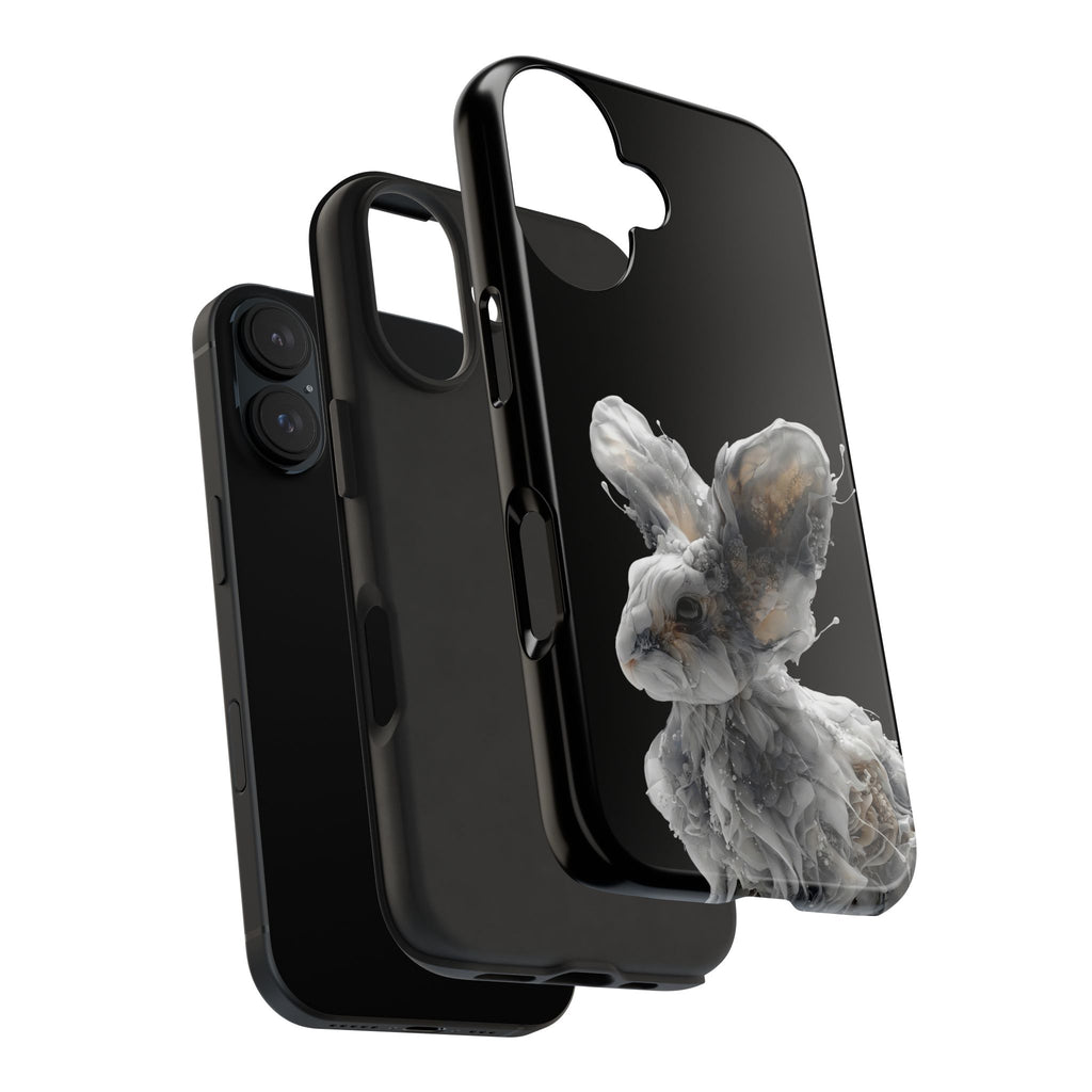 Ethereal Echo: Sculpted Fractal Hare | Tough Phone Case