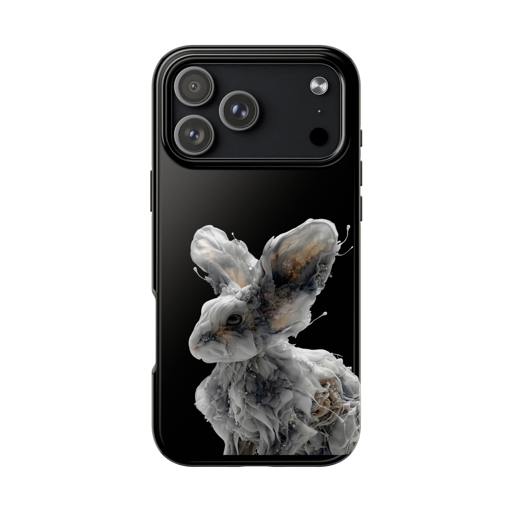 Ethereal Echo: Sculpted Fractal Hare | Tough Phone Case