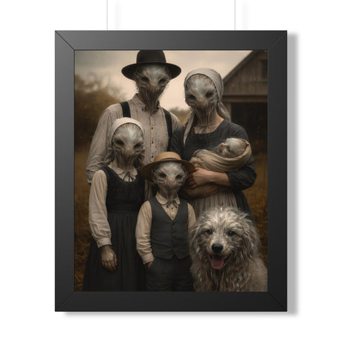 An American Family Portrait - Framed Vertical Poster