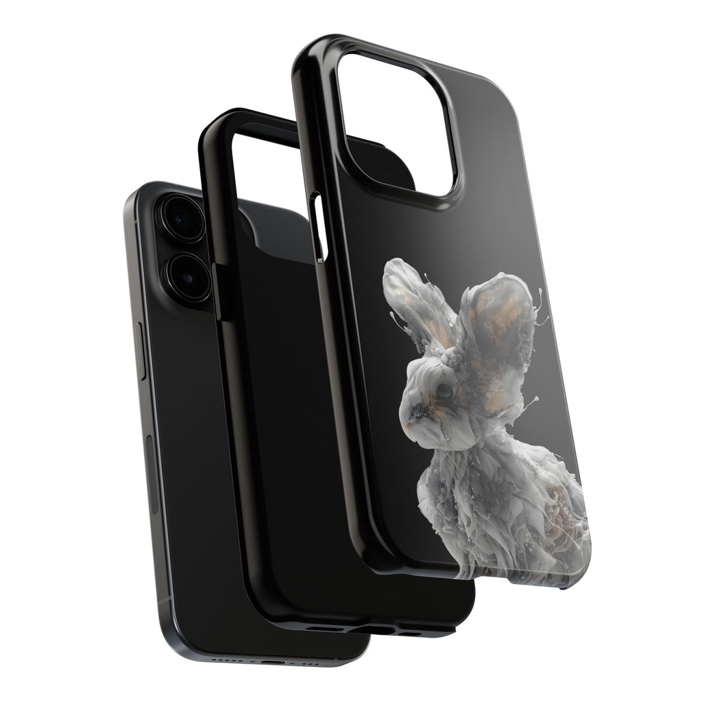 Ethereal Echo: Sculpted Fractal Hare | Tough Phone Case