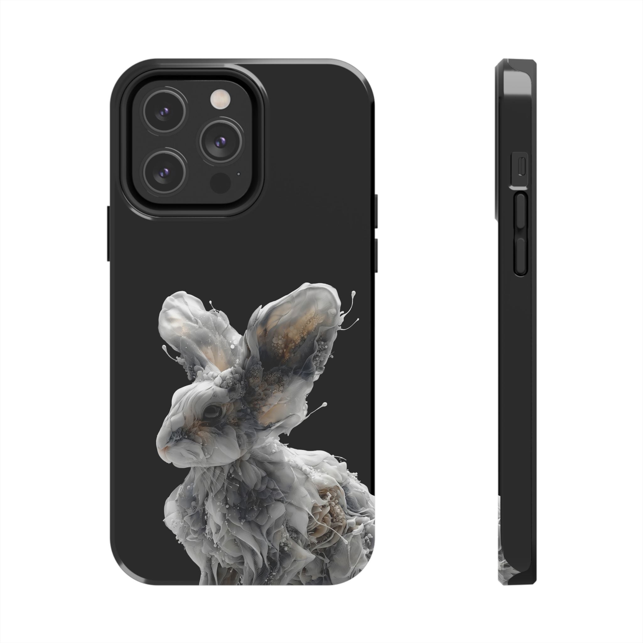 Ethereal Echo: Sculpted Fractal Hare | Tough Phone Case