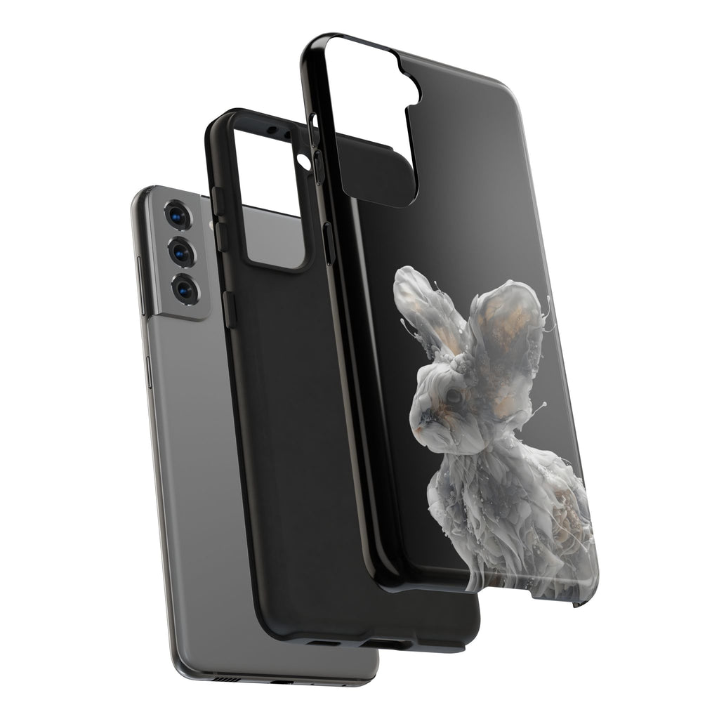 Ethereal Echo: Sculpted Fractal Hare | Tough Phone Case