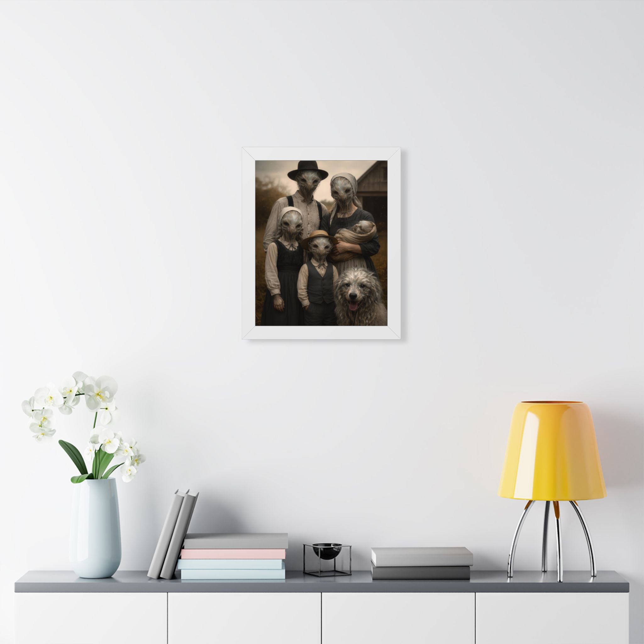 An American Family Portrait - Framed Vertical Poster