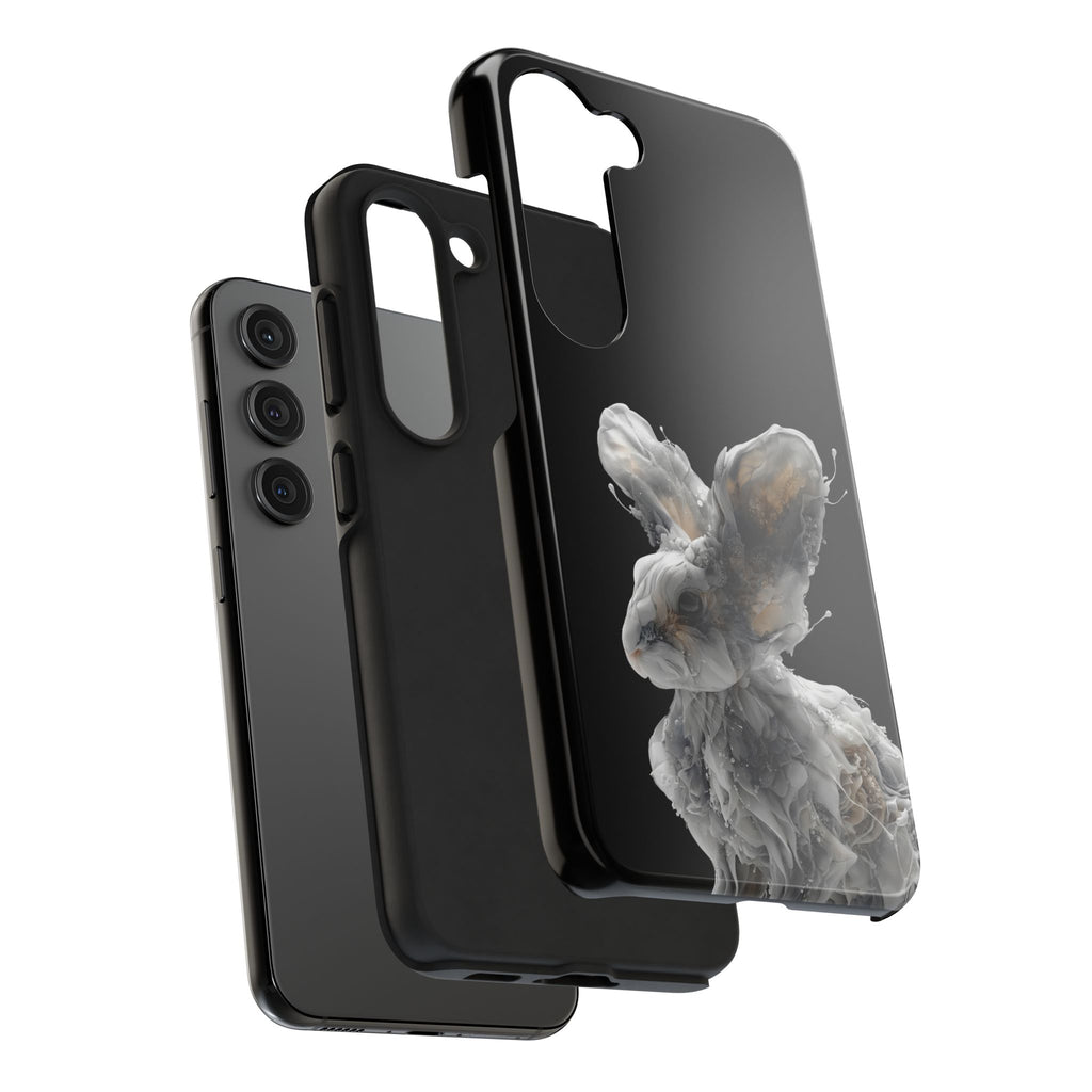 Ethereal Echo: Sculpted Fractal Hare | Tough Phone Case