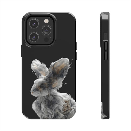 Ethereal Echo: Sculpted Fractal Hare | Tough Phone Case