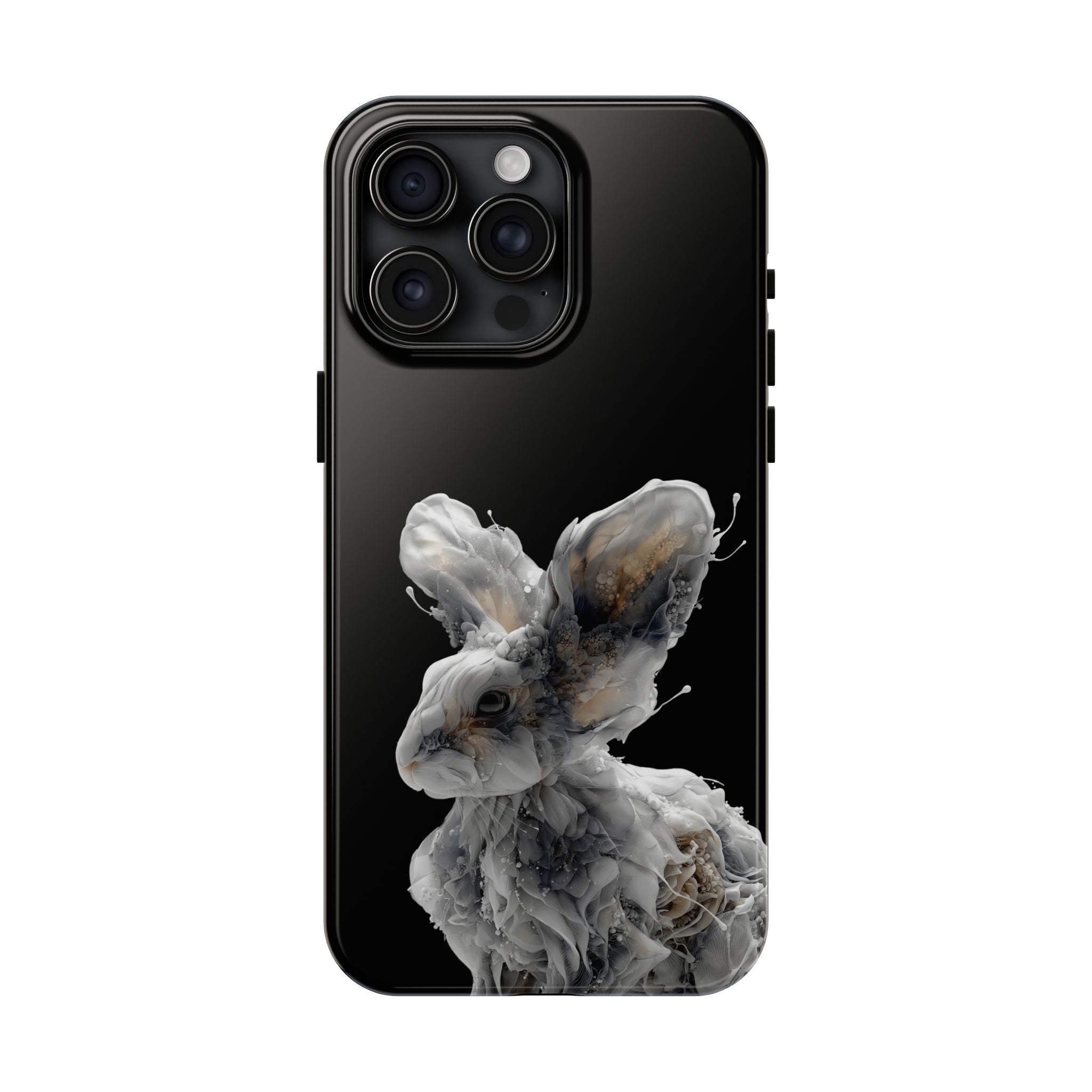 Ethereal Echo: Sculpted Fractal Hare | Tough Phone Case