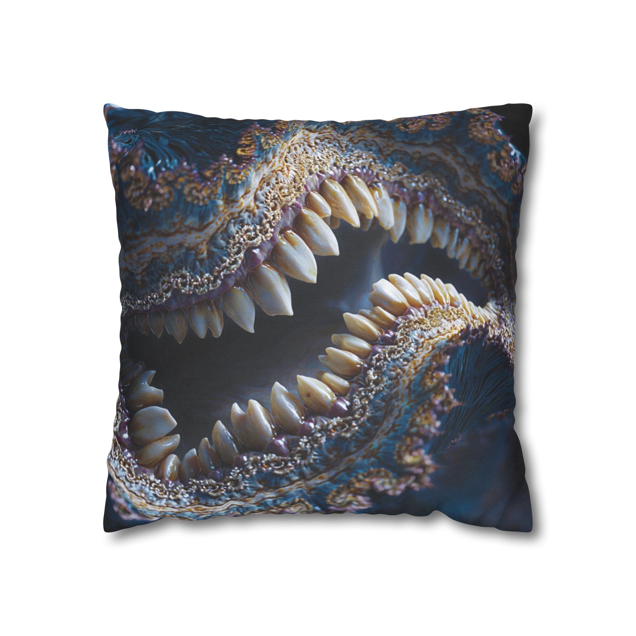 Abyssal Bite Spun Polyester Square Pillowcase