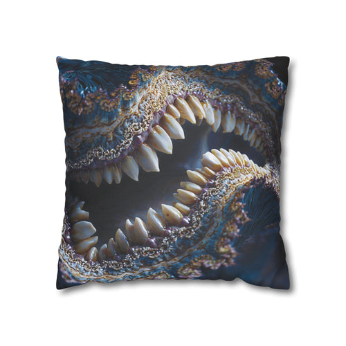 Abyssal Bite Spun Polyester Square Pillowcase