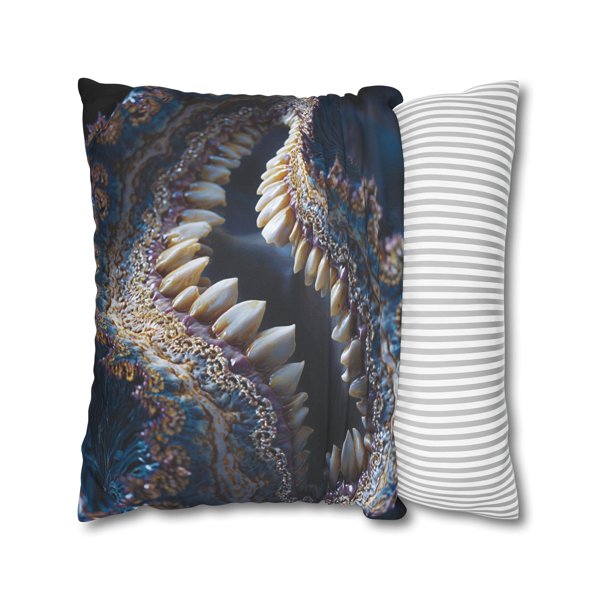 Abyssal Bite Spun Polyester Square Pillowcase