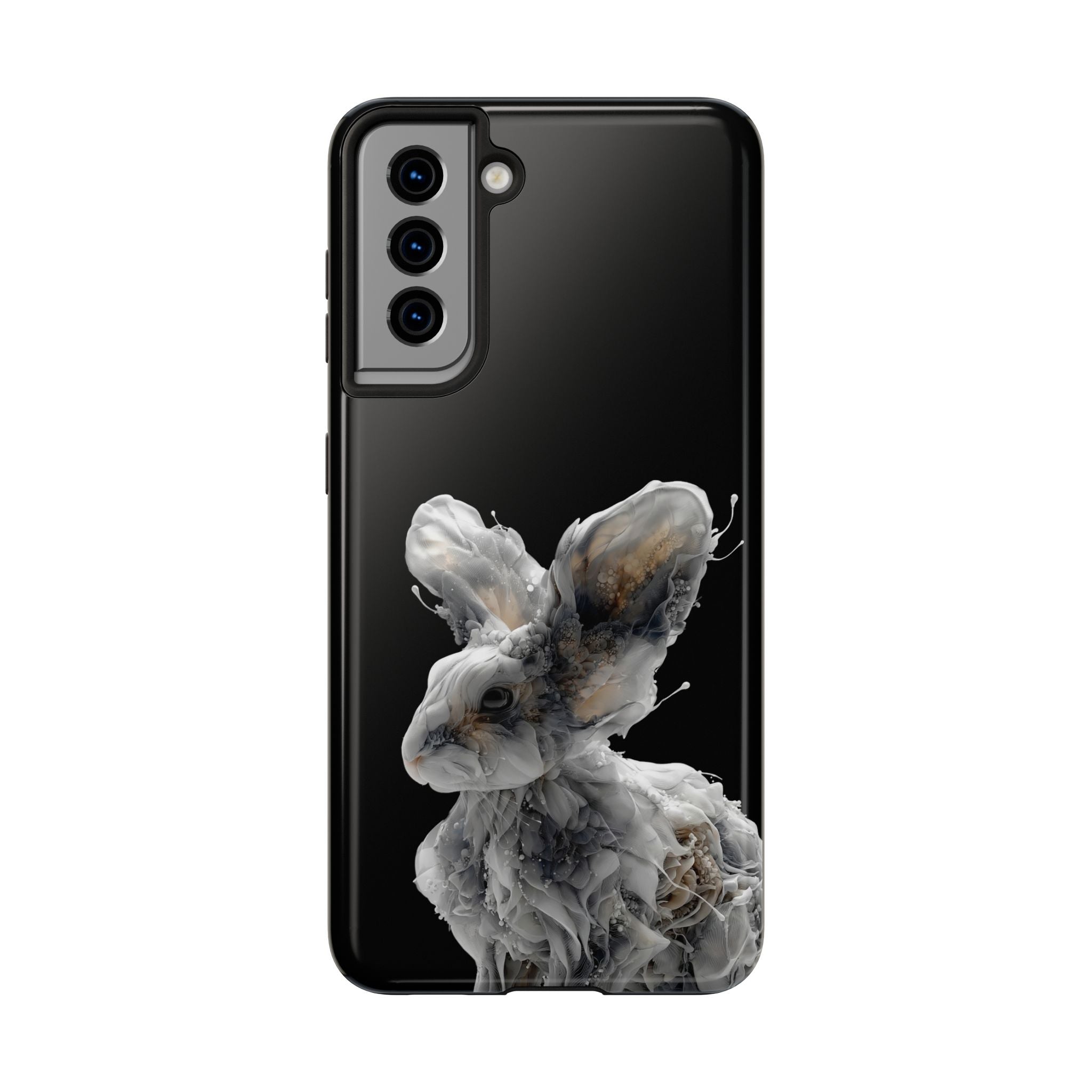 Ethereal Echo: Sculpted Fractal Hare | Tough Phone Case