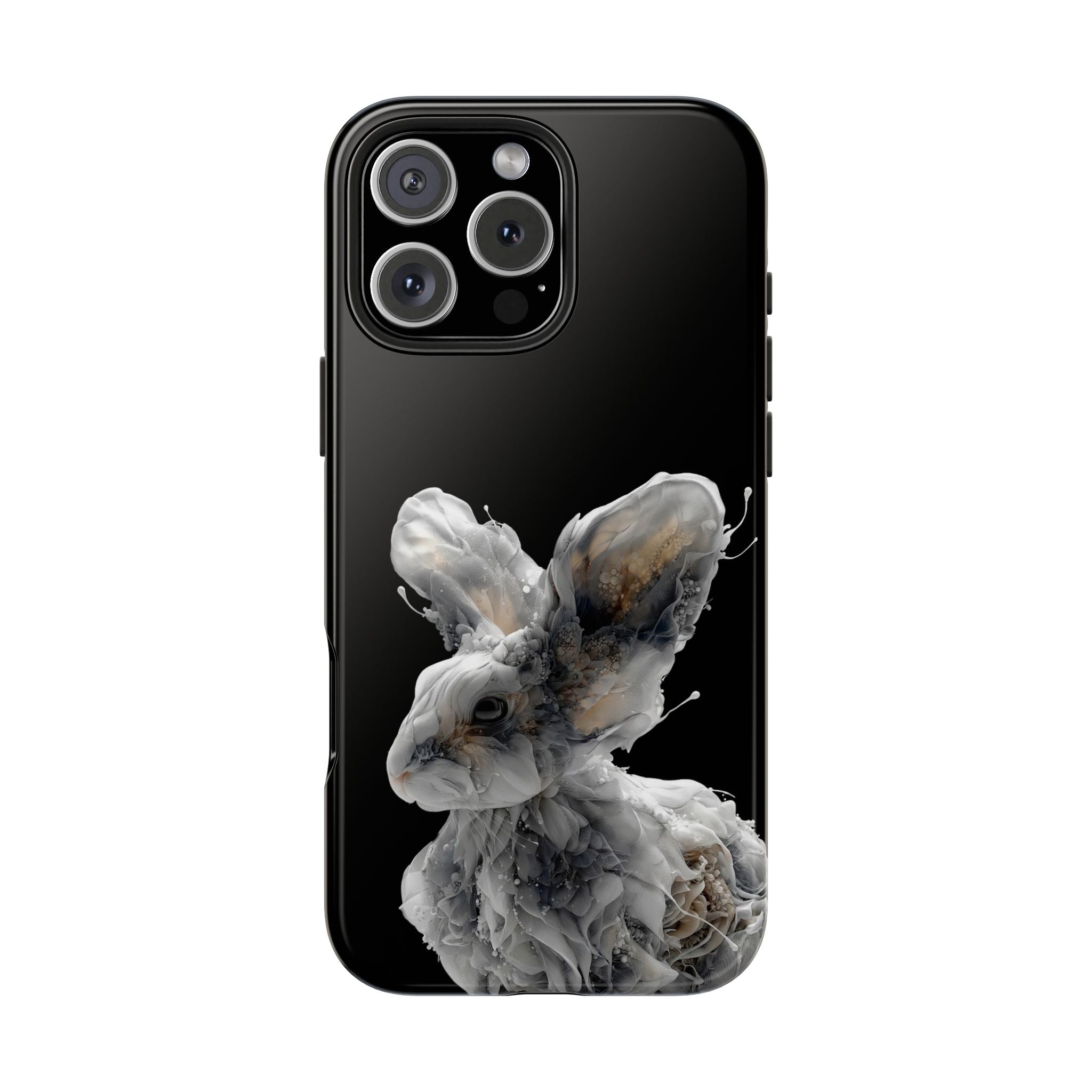 Ethereal Echo: Sculpted Fractal Hare | Tough Phone Case