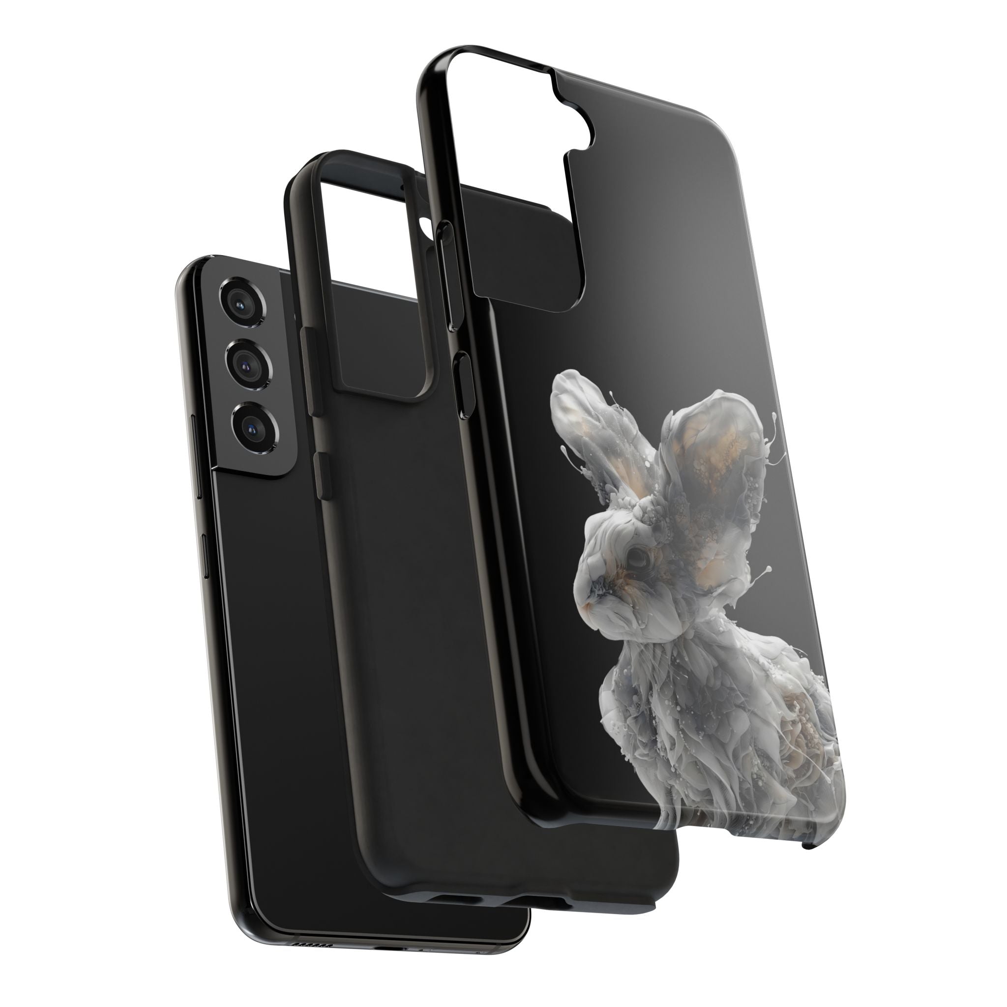 Ethereal Echo: Sculpted Fractal Hare | Tough Phone Case