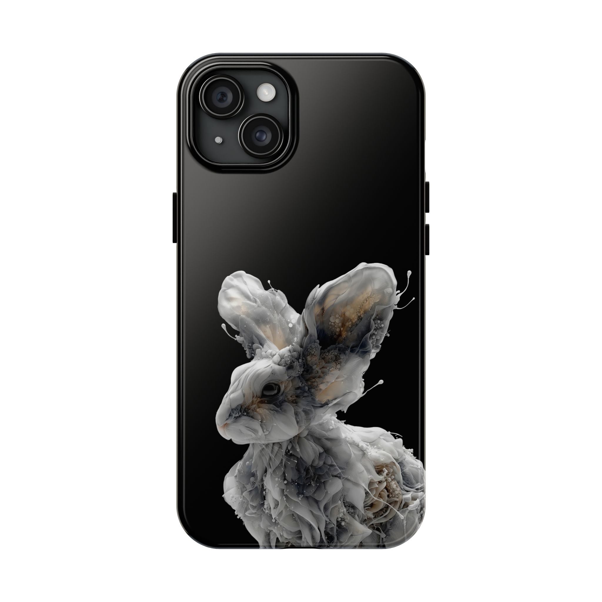 Ethereal Echo: Sculpted Fractal Hare | Tough Phone Case
