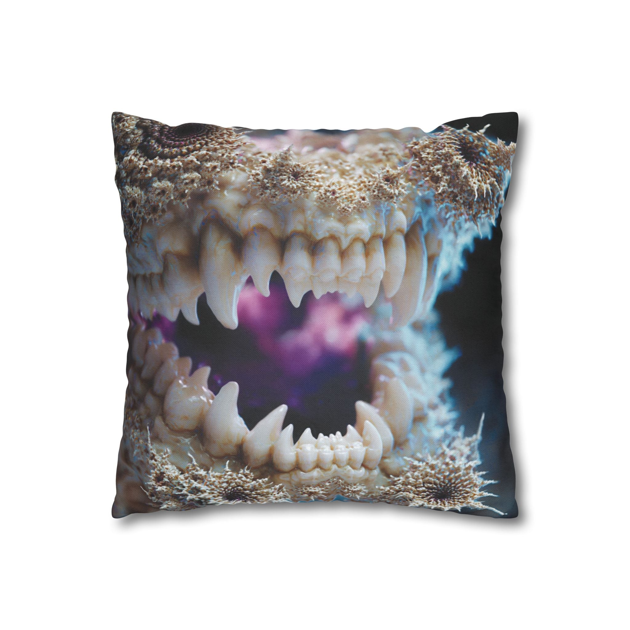 Abyssal Bite Spun Polyester Square Pillowcase
