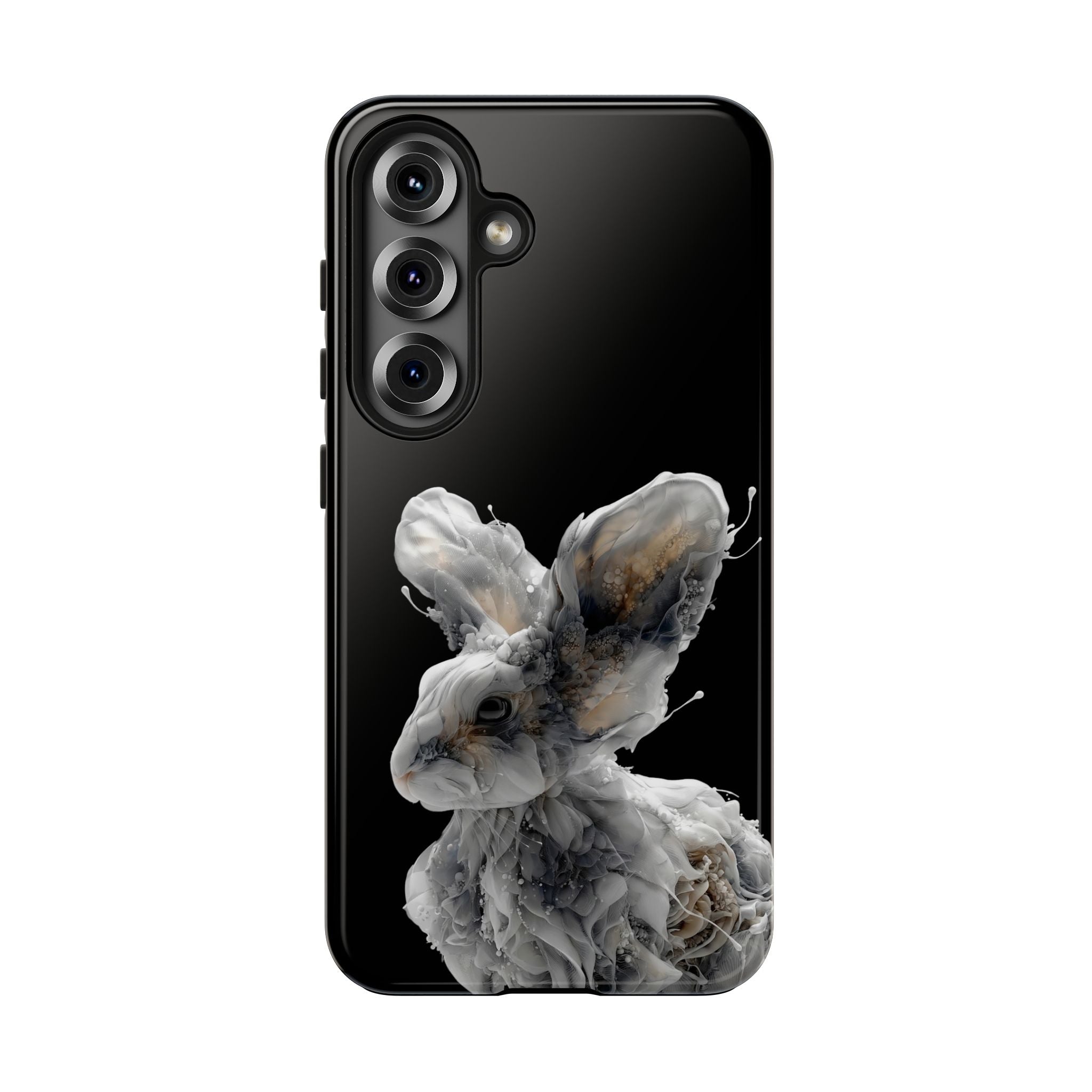 Ethereal Echo: Sculpted Fractal Hare | Tough Phone Case