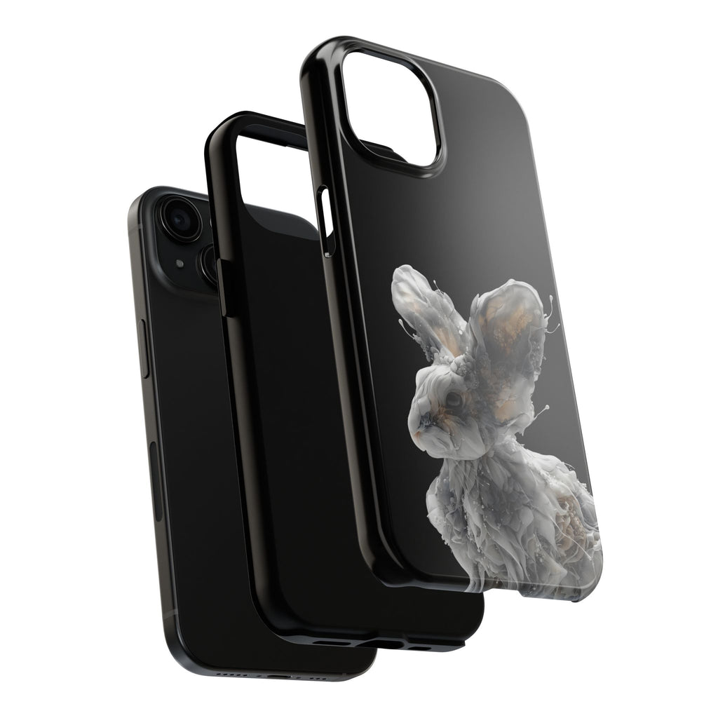 Ethereal Echo: Sculpted Fractal Hare | Tough Phone Case