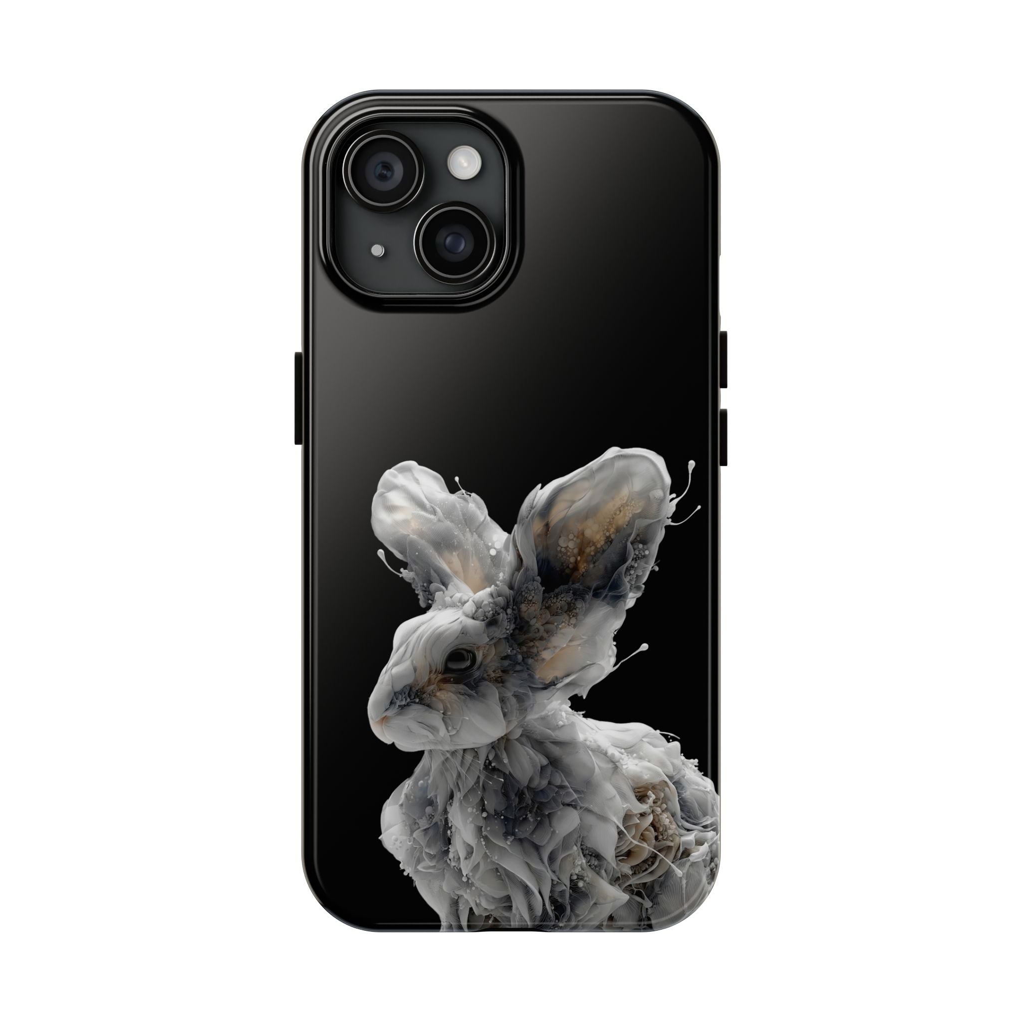 Ethereal Echo: Sculpted Fractal Hare | Tough Phone Case