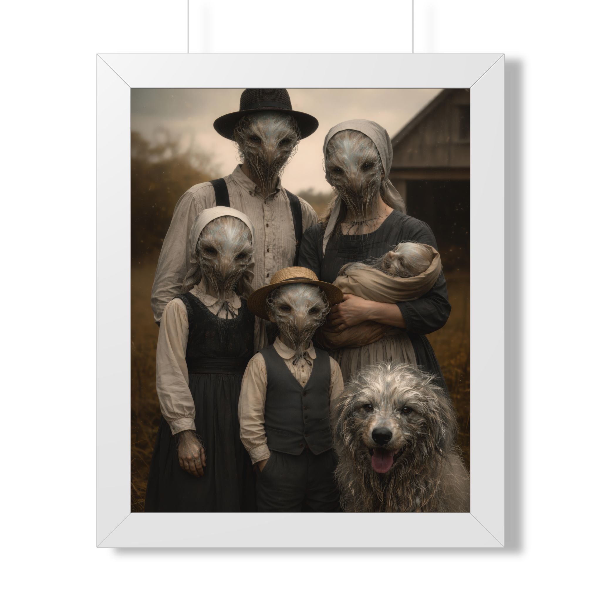 An American Family Portrait - Framed Vertical Poster