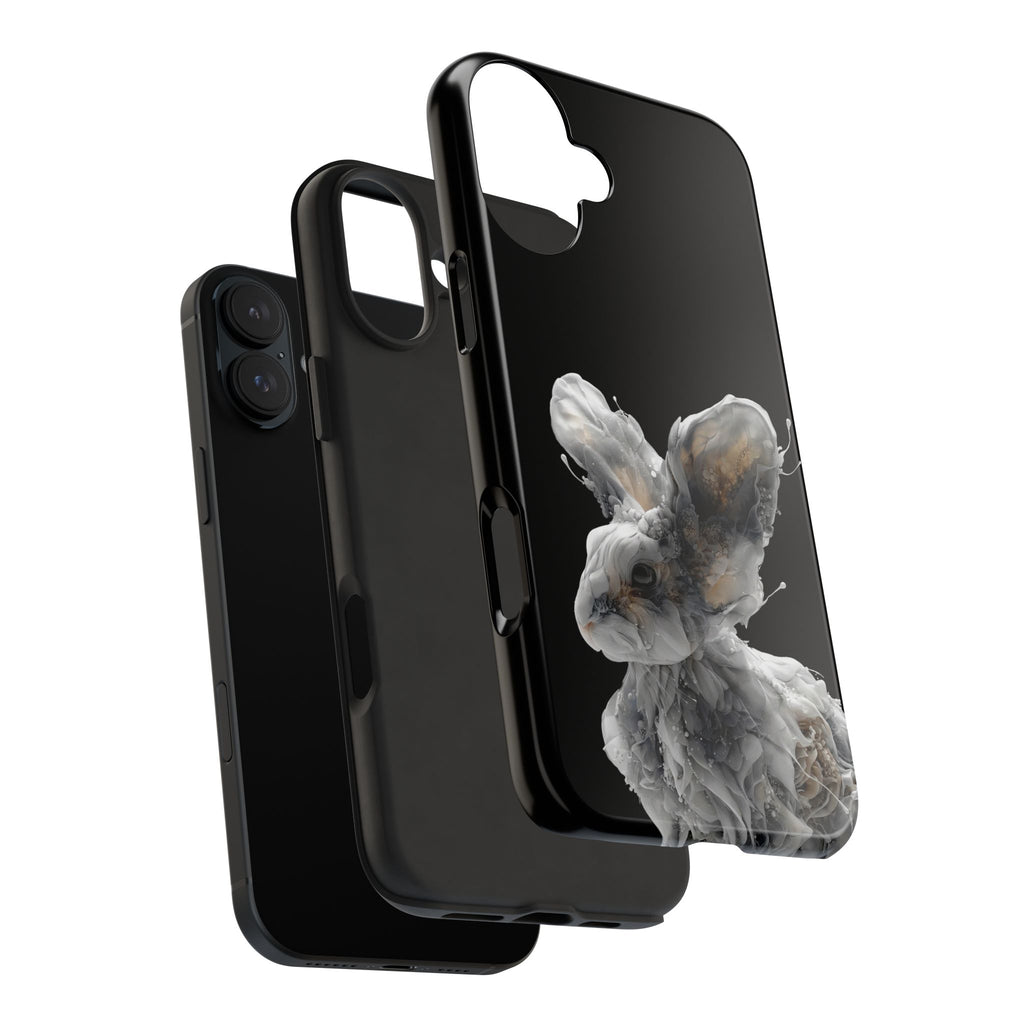 Ethereal Echo: Sculpted Fractal Hare | Tough Phone Case