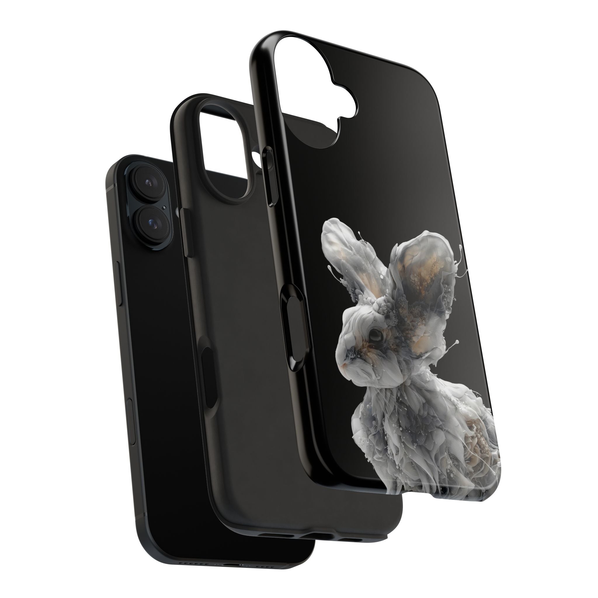 Ethereal Echo: Sculpted Fractal Hare | Tough Phone Case