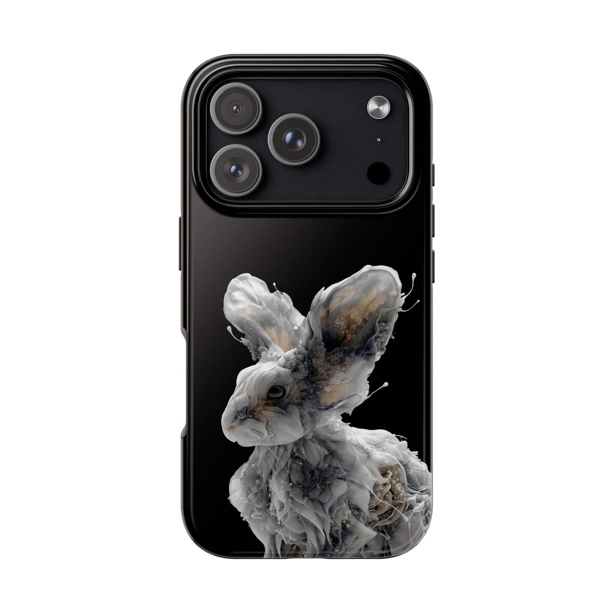 Ethereal Echo: Sculpted Fractal Hare | Tough Phone Case