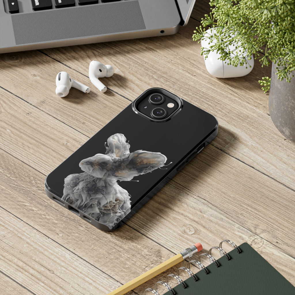 Ethereal Echo: Sculpted Fractal Hare | Tough Phone Case