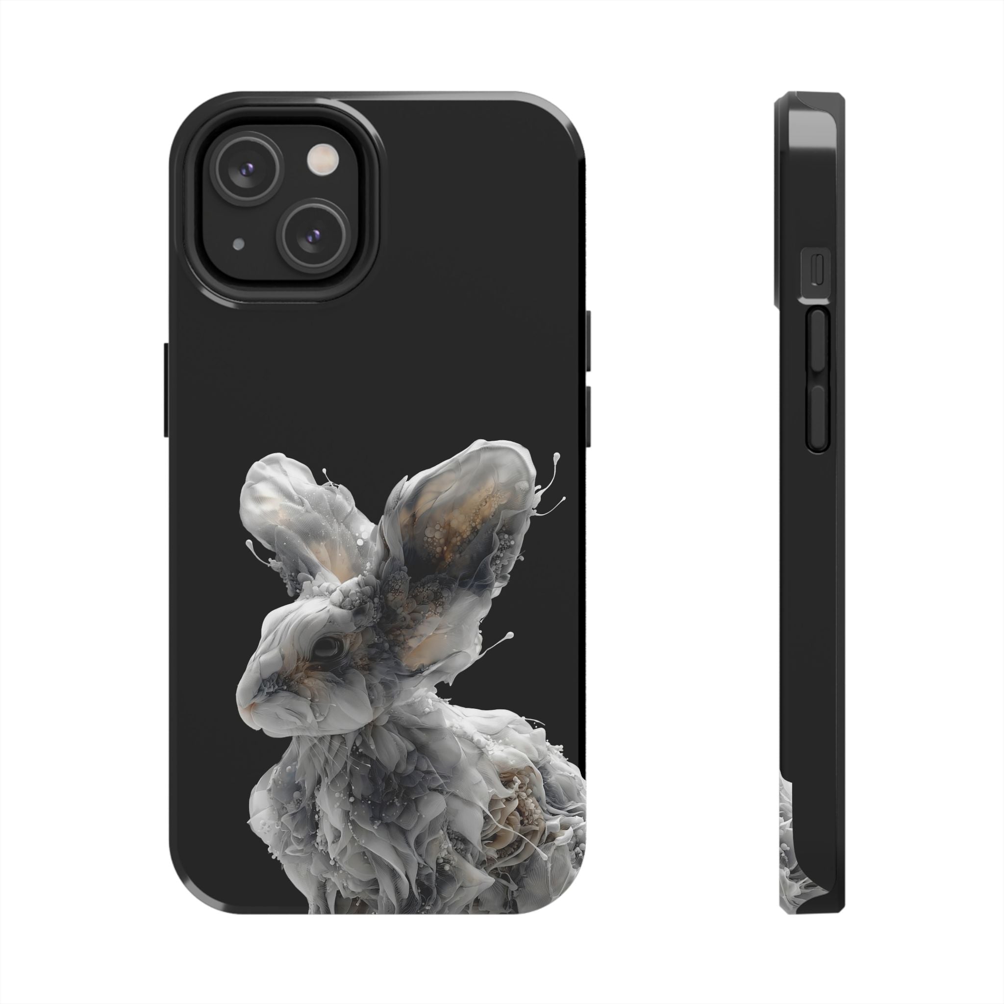 Ethereal Echo: Sculpted Fractal Hare | Tough Phone Case