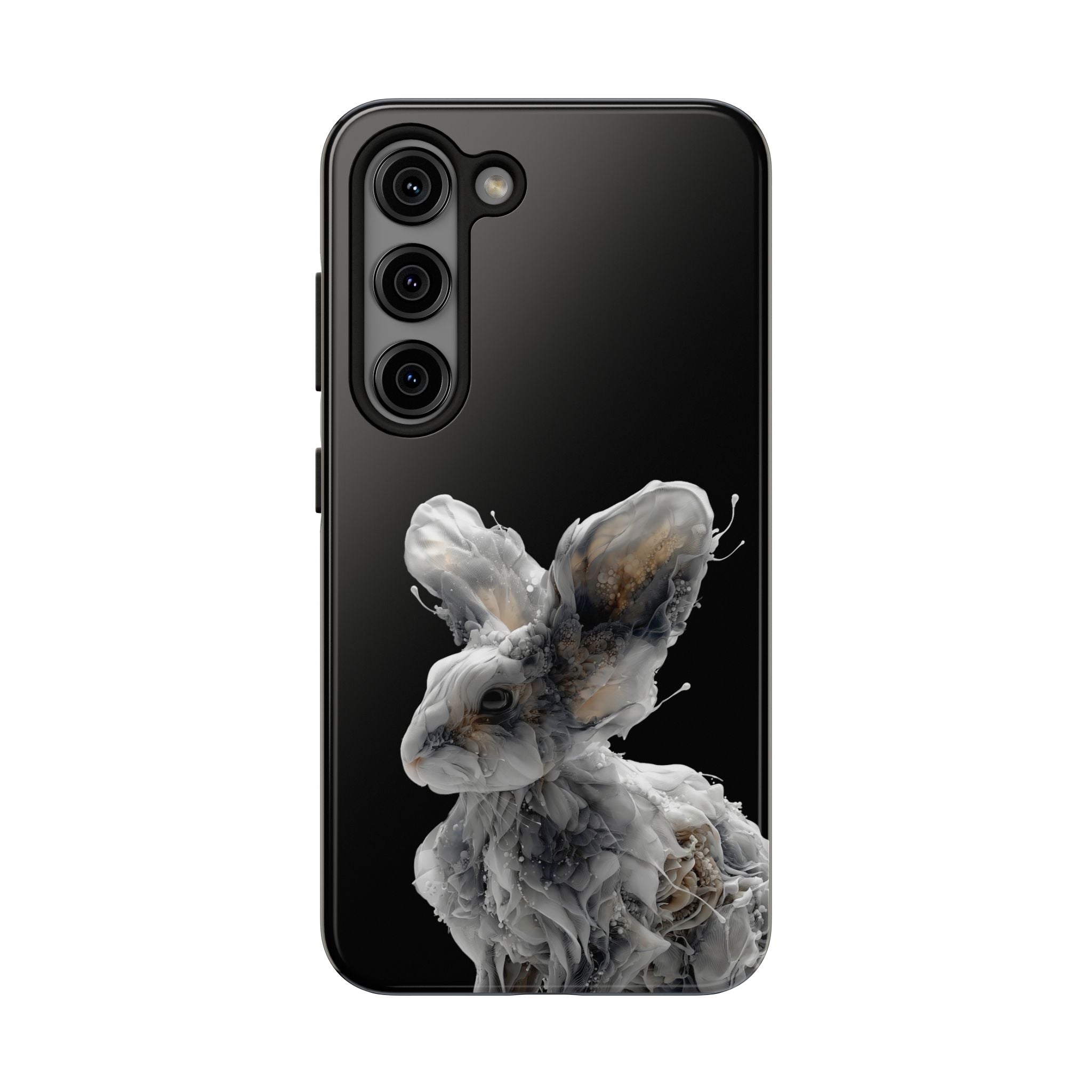 Ethereal Echo: Sculpted Fractal Hare | Tough Phone Case