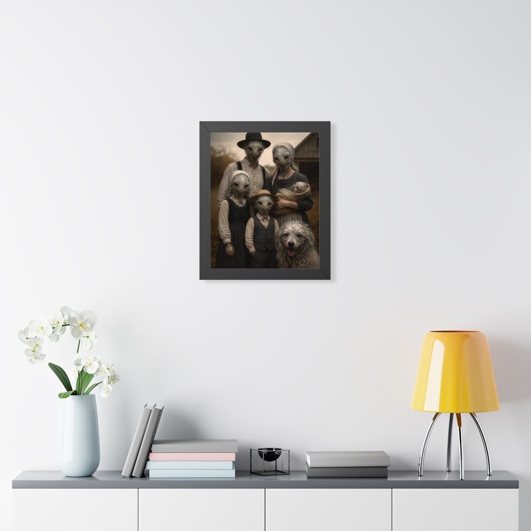 An American Family Portrait - Framed Vertical Poster