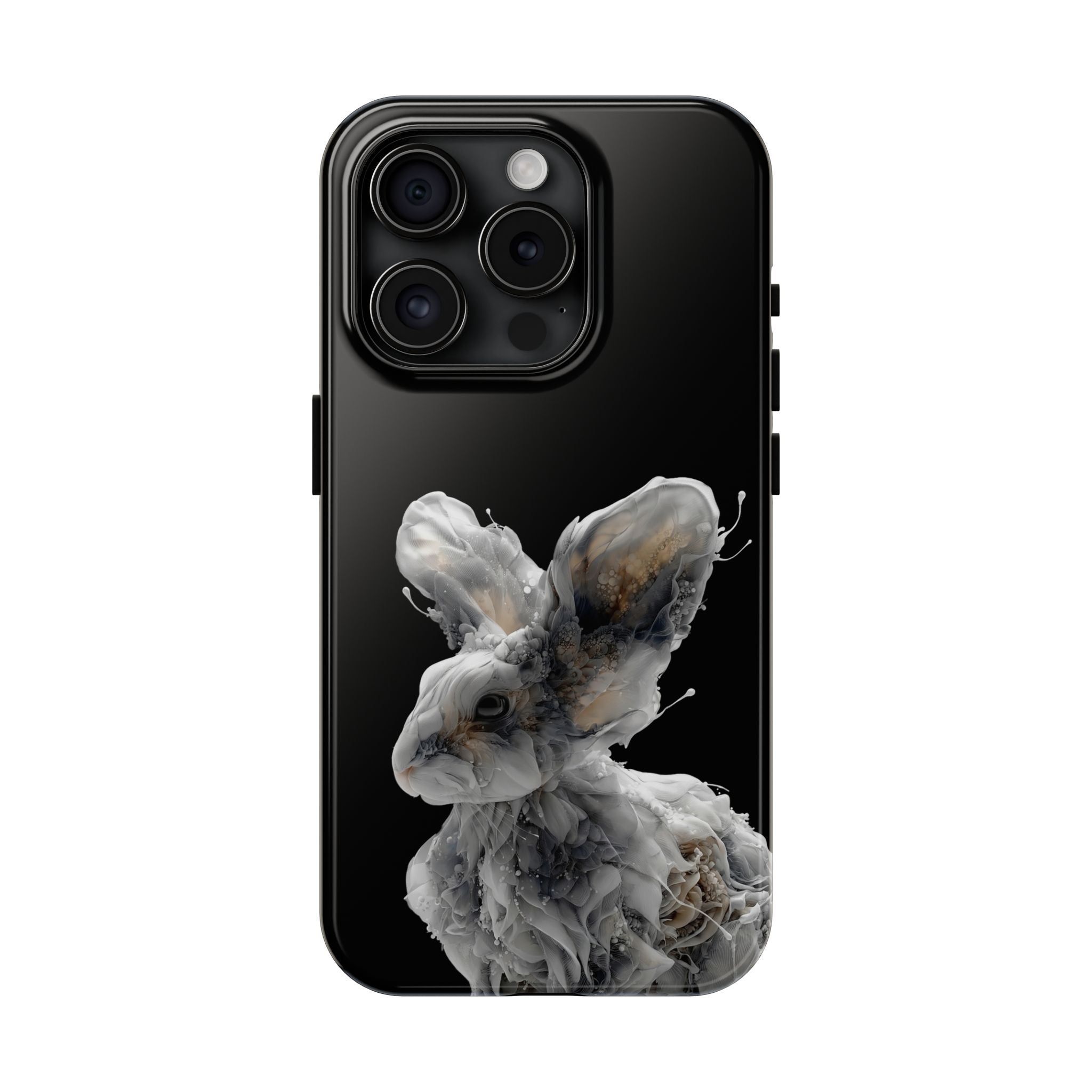 Ethereal Echo: Sculpted Fractal Hare | Tough Phone Case